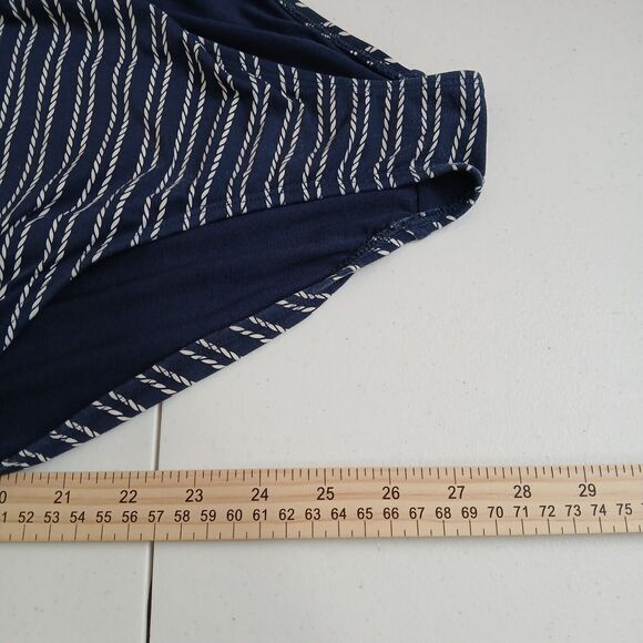 Niptuck Swimsuit Women 10 One Piece Sweetheart Neckline‎ Striped Ruched Nautical - Picture 11 of 12